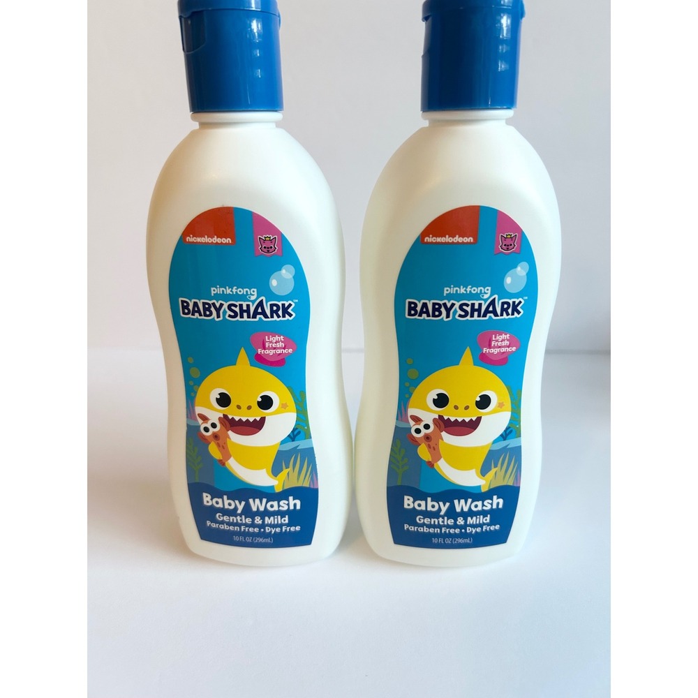 Pinkfong Baby Shark Baby Wash 10oz 2 Pack Paraben Dye Free Light Fresh Scent